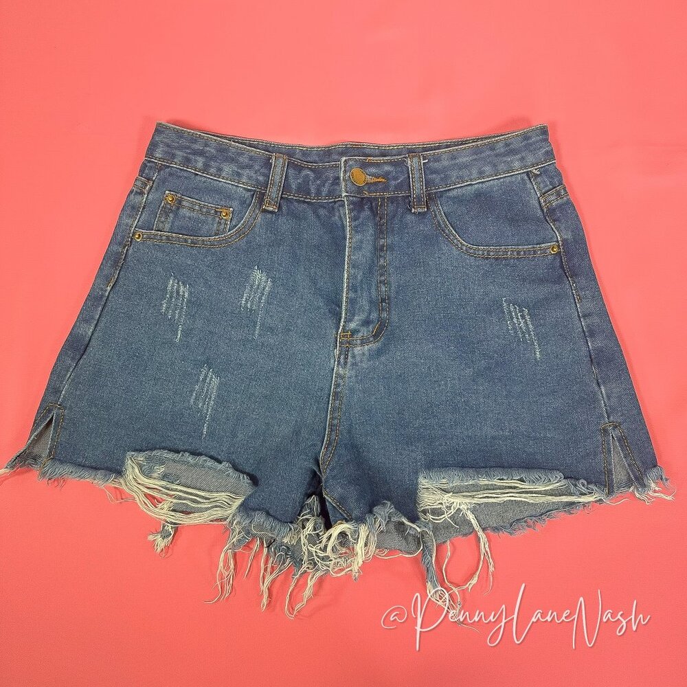 NWT Falmer Heritage Distressed High Rise Cut Off Jean Shorts